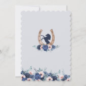 ネイビーブルーピンクウェスタンブーツチャロキンセアノス 招待状 (裏面)