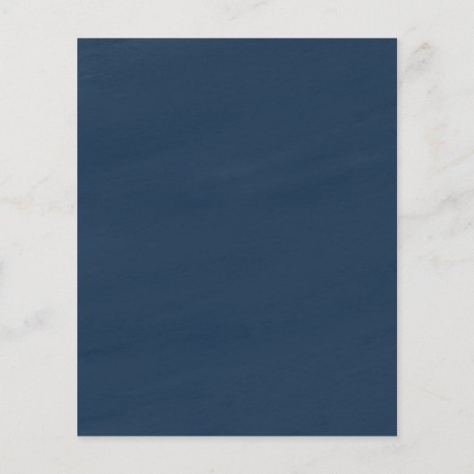 ネイビーブルーピンクダスティバラ金ゴールド結婚のメニューカード (裏面)