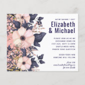 ネイビーブルーピンクモダンク結婚の予算 (正面)