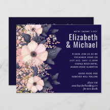 ネイビーブルーピンクモダンク結婚の予算