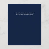 ネイビーブルーピンクモダンク結婚の予算 (裏面)