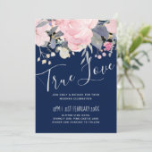 ネイビーブルーピンクモダンフローラ結婚ズ予算 (スタンド正面)