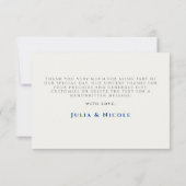 ネイビーブルーピンクワイルドレインフォレストエバーグリーン結婚ズ (裏面)