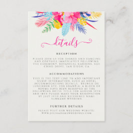 ネイビーブルーピンクワイルドレインフォレストエバーグリーン結婚ズ エンクロージャーカード