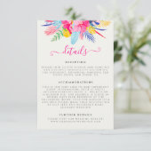 ネイビーブルーピンクワイルドレインフォレストエバーグリーン結婚ズ エンクロージャーカード (スタンド正面)