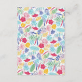 ネイビーブルーピンクワイルドレインフォレストエバーグリーン結婚ズ エンクロージャーカード (裏面)