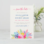 ネイビーブルーピンクワイルドレインフォレストエバーグリーン結婚ズ セーブザデート (スタンド正面)