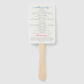 ネイビーブルーピンクワイルドレインフォレストエバーグリーン結婚ズ ハンドファン (裏面)