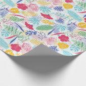 ネイビーブルーピンクワイルドレインフォレストエバーグリーン結婚ズ ラッピングペーパー (角)