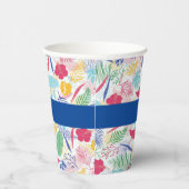 ネイビーブルーピンクワイルドレインフォレストエバーグリーン結婚ズ 紙コップ (右)