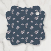 ネイビーブルーピンク蝶フローラ ファンシー フェイバータグ (裏面)