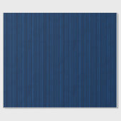 ネイビーブルーピンストライプ ラッピングペーパー (フラット)