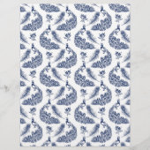 ネイビーブルーピーコックアーツ&クラフトステーショナリー紙 (正面)