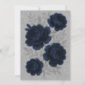 ネイビーブルーピーニー&シルバー離れのリハーサルディナー 招待状 (裏面)