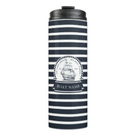 ネイビーブルーファミリーネームボート タンブラー