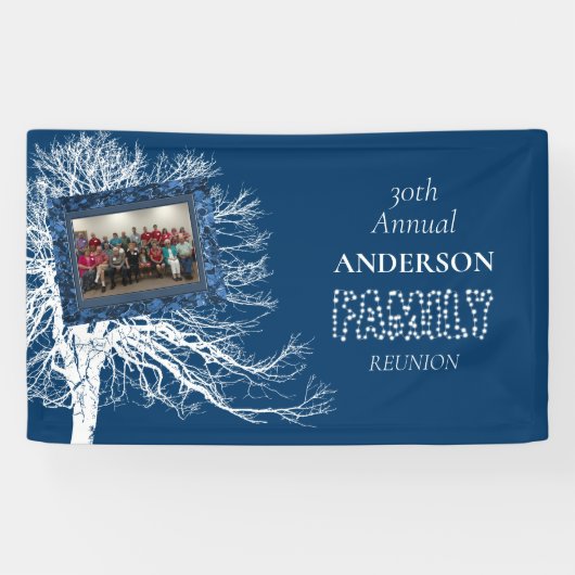 ネイビーブルーファミリーフォト懇親会 横断幕 (横)
