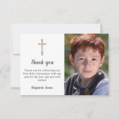 ネイビーブルーファースト聖餐式サンキューカード サンキューカード (正面)