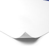 ネイビーブルーフィドルの葉 ポスター (角)