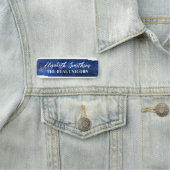 ネイビーブルーフェミニンシナパーソナライズされたルIDバッジ 名札 (インサイチュ)