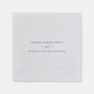 ネイビーブルーフォーマル書道エレガント | 結婚s スタンダードカクテルナプキン