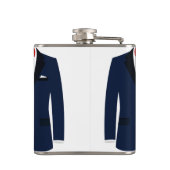 ネイビーブルーフラスコ結婚ゲイの新郎贈り物 フラスク (裏面)