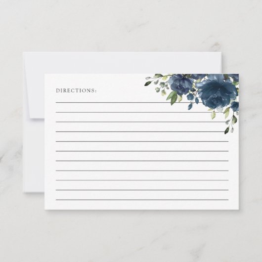 ネイビーブルーフラワーズグリーン,ブライダルシャワーレシピ (裏面)