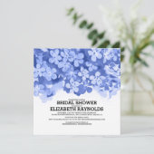 ネイビーブルーフラワーズブライダルシャワー招待状 招待状 (スタンド正面)