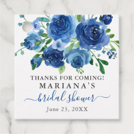 ネイビーブルーフラワーズブライダルシャワー フェイバータグ