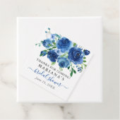 ネイビーブルーフラワーズブライダルシャワー フェイバータグ (インサイチュ)