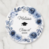 ネイビーブルーフラワーズ卒業 フェイバータグ (正面)