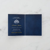 ネイビーブルーフラワープリンセスドレスキンセアニェラ 招待状 (内部)