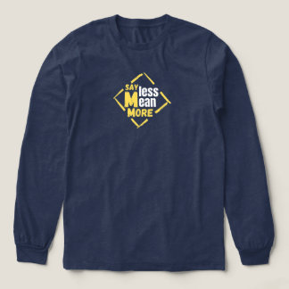 ネイビーブルーフル袖Tシャツ トライブレンドTシャツ