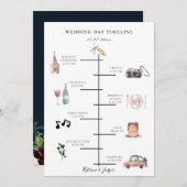 ネイビーブルーフローラのタイムラ結婚イン プログラム (正面/裏面)