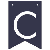 ネイビーブルーフローラアイボリーバラウェディングパーティーBUNTING バンティングフラッグ (第2の旗)