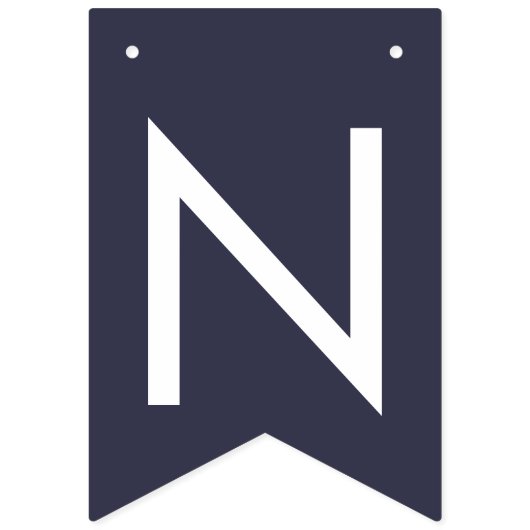 ネイビーブルーフローラアイボリーバラウェディングパーティーBUNTING バンティングフラッグ (第15の旗)