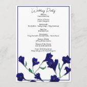 ネイビーブルーフローラウォーター結婚カラー プログラム (裏面)