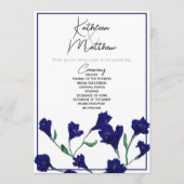 ネイビーブルーフローラウォーター結婚カラー プログラム (正面)