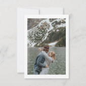 ネイビーブルーフローラカボチャ結婚式の日付を保存 招待状 (裏面)