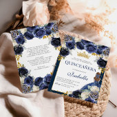 ネイビーブルーフローラキンセアニェラミクリンスアノス 招待状