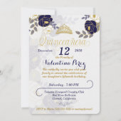 ネイビーブルーフローラキンセアニェラ撮影 招待状 (裏面)