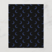 ネイビーブルーフローラゴシック結婚式招待状 チラシ (裏面)