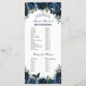 ネイビーブルーフローラシルバーキンセニェライベント順 プログラム (裏面)