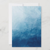 ネイビーブルーフローラスウィート16パーティー 招待状 (裏面)