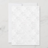 ネイビーブルーフローラデザイン結婚式招待状 招待状 (裏面)