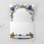 ネイビーブルーフローラパンプキントゥインクルライトありがとう カード (内部)