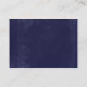 ネイビーブルーフローラブライダルシャワーレシピ要求 エンクロージャーカード (裏面)