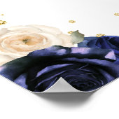 ネイビーブルーフローラプリンセスキンセアニラウェルカム ポスター (角)