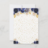 ネイビーブルーフローラプリンセスキンセアニラ 出欠カード (裏面)