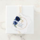 ネイビーブルーフローラボーイ1st誕生日とバプテスマ フェイバータグ (インサイチュ)