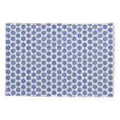 ネイビーブルーフローラモザイク 枕カバー (裏面-左)